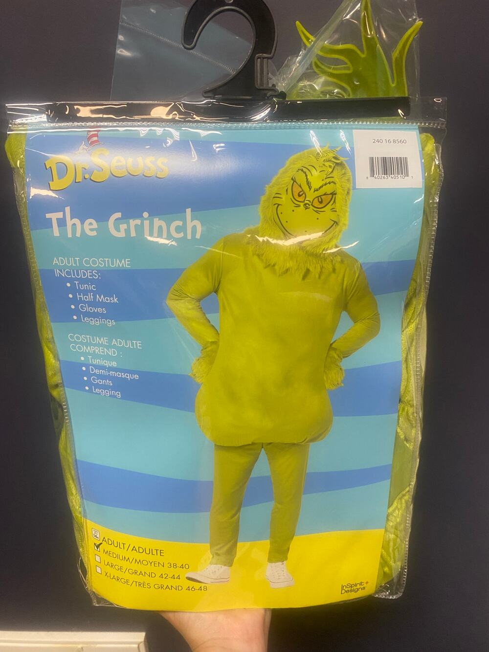 NWT - Adult Medium Dr. Seuss "The Grinch" Costume